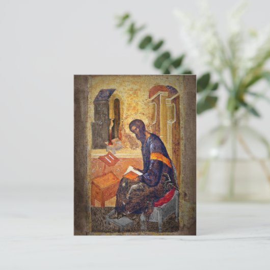 Monk Study Scripture Postkarte (Stehend Vorderseite)