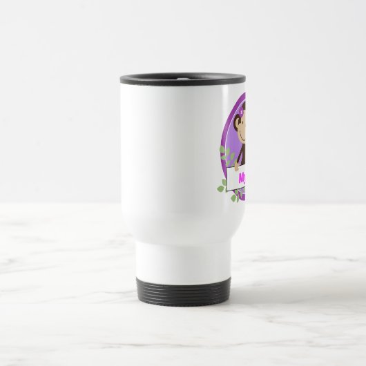 Monkarooni Monkey Personalisiert Travel Mug Cup Reisebecher (Mittel)