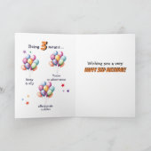 Monkey 3. Geburtstagskarte Karte (Innenseite)