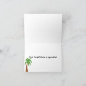 Monkey and Palm Tree Vielen Dank Dankeskarte (Innenseite)