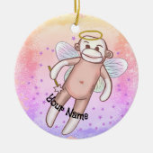 Monkey Angel Oval Ornament (Vorne)