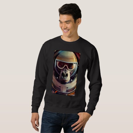 Monkey Ape Animal Astronaut Space Universe Galaxy  Sweatshirt (Vorne ganz)