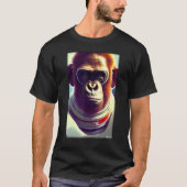Monkey Ape Animal Astronaut Space Universe Galaxy T-Shirt (Vorderseite)