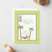 Monkey Around Baby Dusche Danke, dass Sie Notizen  (Vorderseite/Rückseite Beispiel)