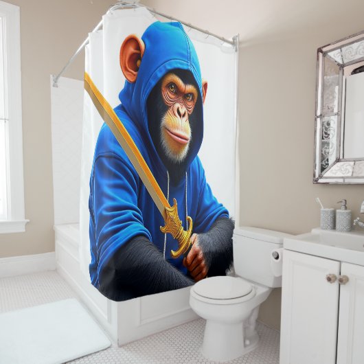 Monkey Art Duschvorhang (Beispiel)