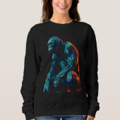 Monkey artwork - animal art zoo gorilla sweatshirt (Vorderseite)