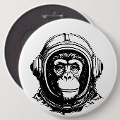 Monkey Astronaut Button (Vorne & Hinten)