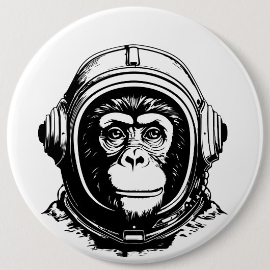 Monkey Astronaut Button (Vorderseite)