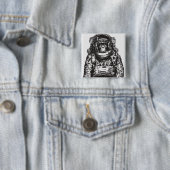 Monkey Astronaut Button (Beispiel)