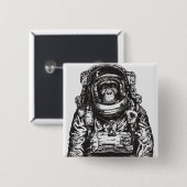 Monkey Astronaut Button (Vorne & Hinten)