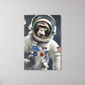 Monkey Astronaut Canvas Print Leinwanddruck (Vorderseite)