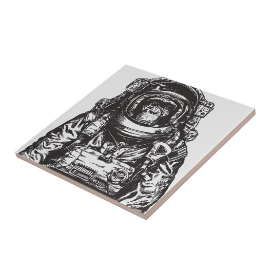Monkey Astronaut Fliese (Seite)
