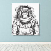 Monkey Astronaut Leinwanddruck (Insitu (Holzboden))