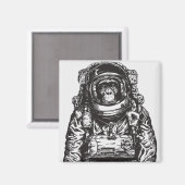 Monkey Astronaut Magnet (Vorderseite/Rückseite)