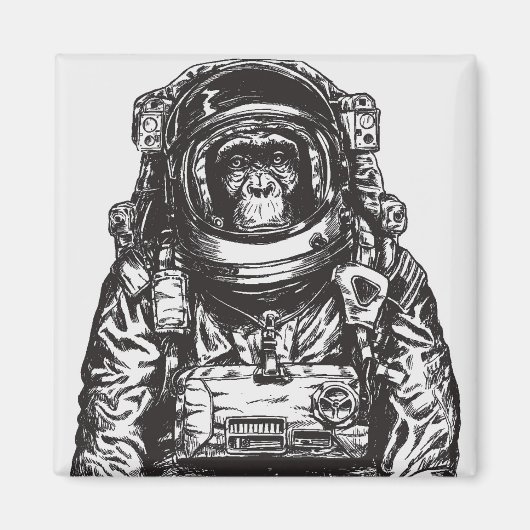 Monkey Astronaut Magnet (Vorne)