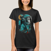 Monkey Astronaut Outer Space Explorer Science Stud T-Shirt (Vorderseite)
