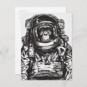 Monkey Astronaut Postkarte (Vorne/Hinten)