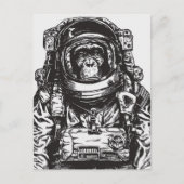 Monkey Astronaut Postkarte (Vorderseite)