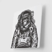 Monkey Astronaut Quadratische Wanduhr (Winkel)