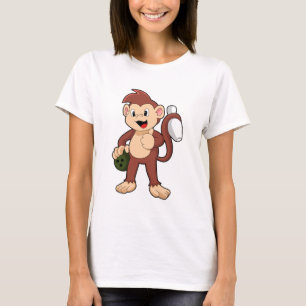 Monkey at Bowling with Bowling ball T-Shirt