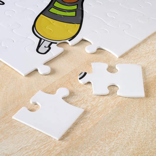 Monkey at Ice skating with Ice skates Puzzle (Seite)