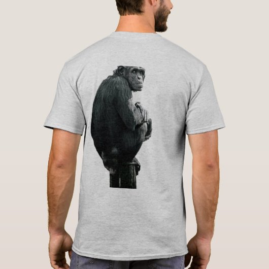 MOnkey auf meinem Rücken T-Shirt (Rückseite)