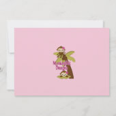 MONKEY Baby Dusche Einladung 3 kleine Affen (Rückseite)