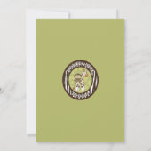 Monkey Baby Dusche Einladung Dschungelsafari CA-B (Rückseite)