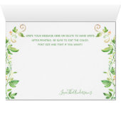 Monkey Baby Dusche Party Vielen Dank Note Card (Innenansicht Horizontal (Unten))