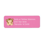 Monkey Baby Dusche Pink (Vorne)