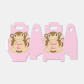 Monkey Baby Dusche Pink Geschenkschachtel (Ungefaltet)