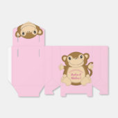 Monkey Baby Dusche Pink Geschenkschachtel (Ungefaltet)