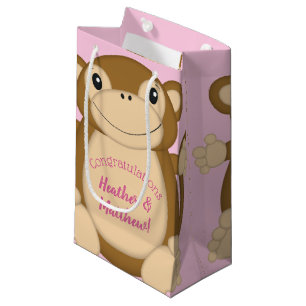 Monkey Baby Dusche Pink Kleine Geschenktüte