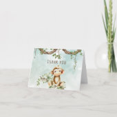 Monkey Baby Dusche Vielen Dank Hinweis Karten (Vorderseite)
