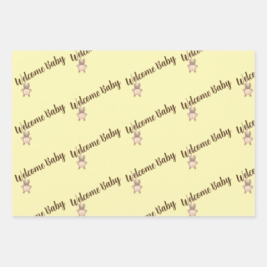 Monkey Baby Duschpapier Geschenkpapier Set (Vorderseite 3)