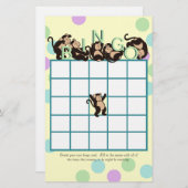 Monkey Baby Shower Bingo (Vorne/Hinten)