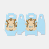 Monkey Baby Shower Blue Geschenkschachtel (Ungefaltet)