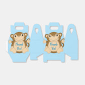 Monkey Baby Shower Blue Geschenkschachtel (Ungefaltet)
