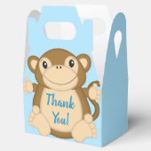 Monkey Baby Shower Blue Geschenkschachtel (Geöffnet)