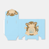 Monkey Baby Shower Blue Geschenkschachtel (Ungefaltet)