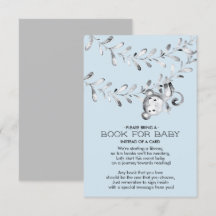 Monkey Baby Shower Book for Baby Card