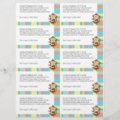 Monkey Baby Shower Diaper Raffle (Vorderseite)