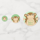 Monkey Baby Shower Dschungel Konfetti (Vorderseiten)