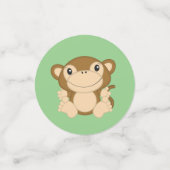 Monkey Baby Shower Dschungel Konfetti (Klein Vorderseite)