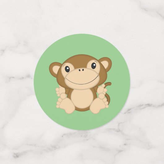 Monkey Baby Shower Dschungel Konfetti (Klein Vorderseite)