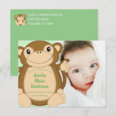 Monkey Baby Shower Dschungel Postkarte (Vorne/Hinten)
