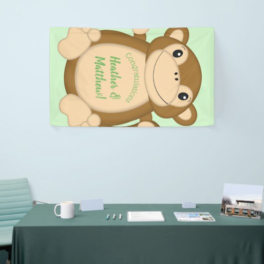 Monkey Baby Showgrün Banner (Messeveranstaltung)
