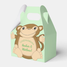 Monkey Baby Showgrün Geschenkschachtel