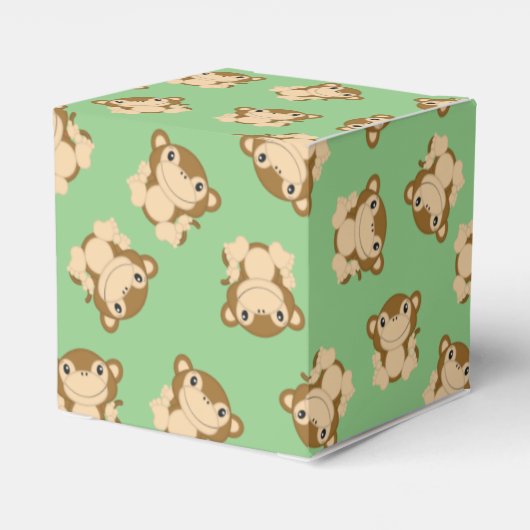 Monkey Baby Showgrün Geschenkschachtel (Rückseite)