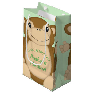 Monkey Baby Showgrün Kleine Geschenktüte